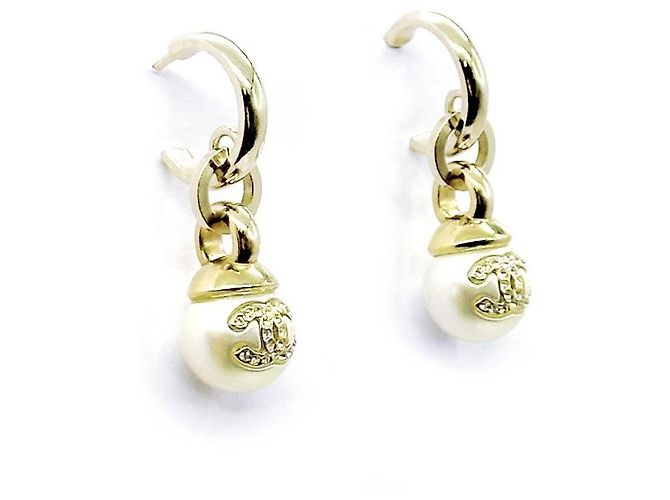 Chanel Orecchini CC Logo in perle e cristallo - vista 5