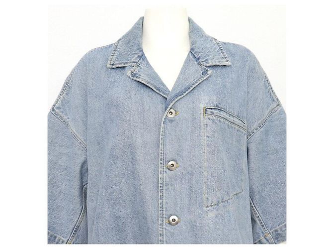 Bottega Veneta Giacca di jeans con lavaggio chiaro da donna Blu - vista 2