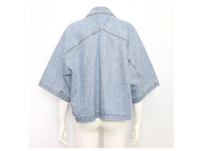 Bottega Veneta Giacca di jeans con lavaggio chiaro da donna Blu - vista 4
