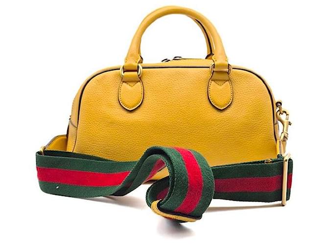 Gucci Borsa duffle Giallo - vista 3