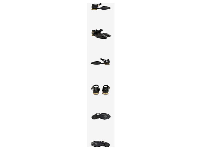 Chanel Turnlock Mary Jane gesteppte Ballerinas Schwarz - Ansicht 2