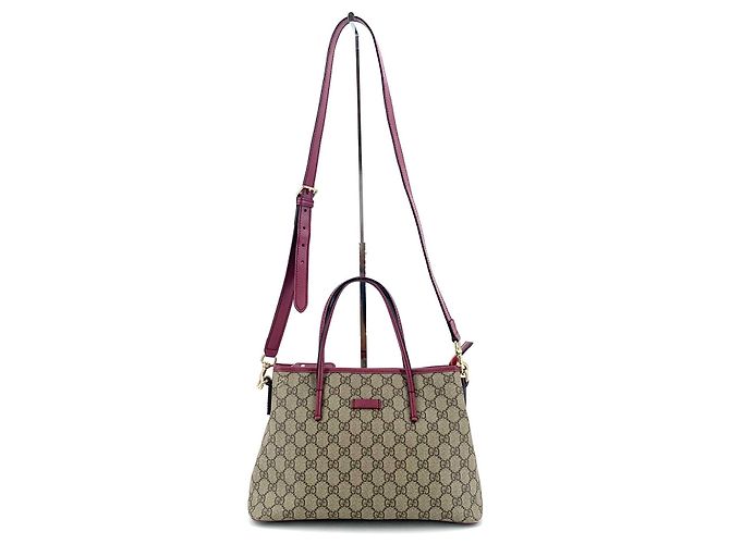 Gucci Piccola borsa tote e borsa a tracolla GG Supreme Marrone - vista 3