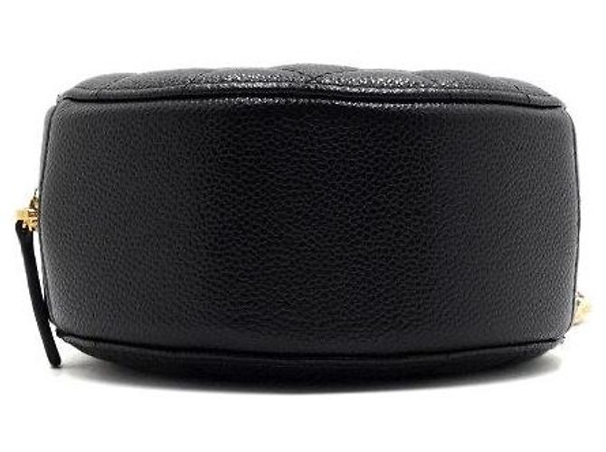 Chanel Mini borsa a tracolla rotonda in caviar classico con catena COCO Nero - vista 7