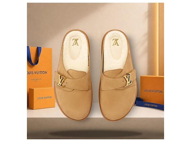 Eva Louis Vuitton Mule Easy Beige Marrone - vista 4