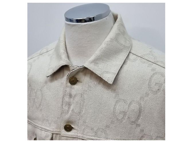 Gucci Giacca in denim Maxi GG - vista 7