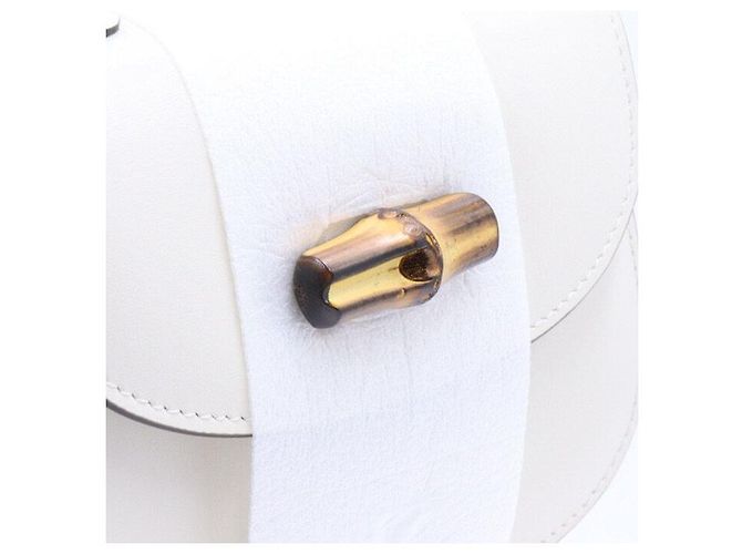 Bamboo Gucci Mini borsa tote e borsa a tracolla da donna con manico in bambù Bianco - vista 4