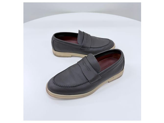 Loro Piana Mocassins en cuir Summer Walk Marron - vue 3