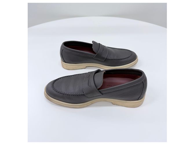Loro Piana Mocassins en cuir Summer Walk Marron - vue 4