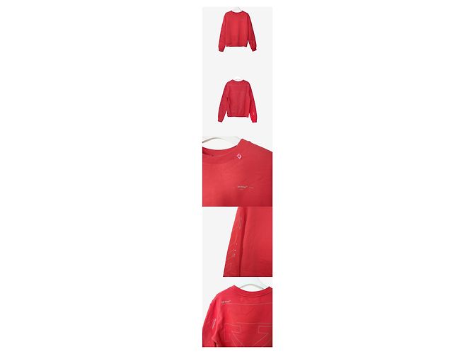 Off White Unused Diagonal Fleece Sweatshirt Rot - Ansicht 2
