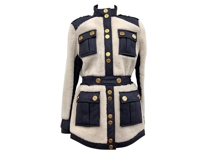 Balmain Gold Button Mustang Women's Jacket - view 4