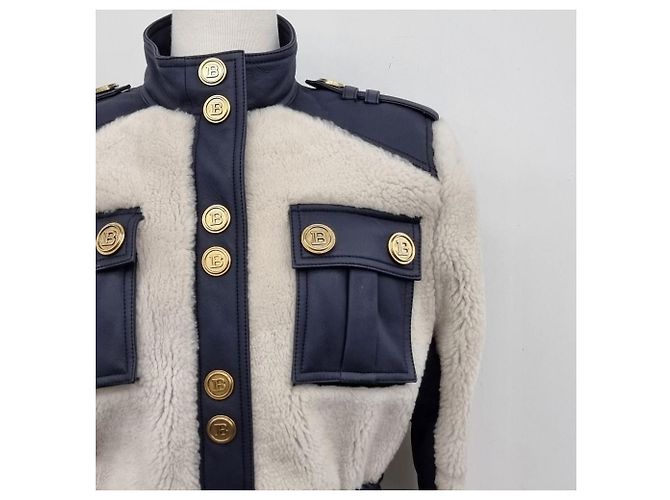 Balmain Gold Button Mustang Women's Jacket - view 5