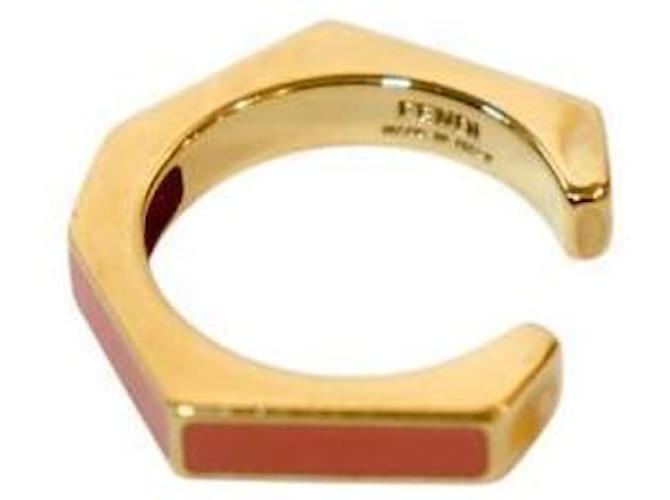 Fendi Anello Orange FF Gold Arancione - vista 5