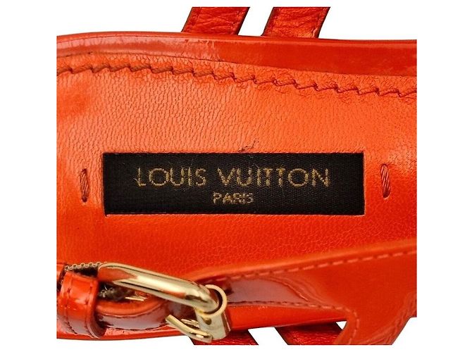 Louis Vuitton Sandali in vernice Arancione - vista 5