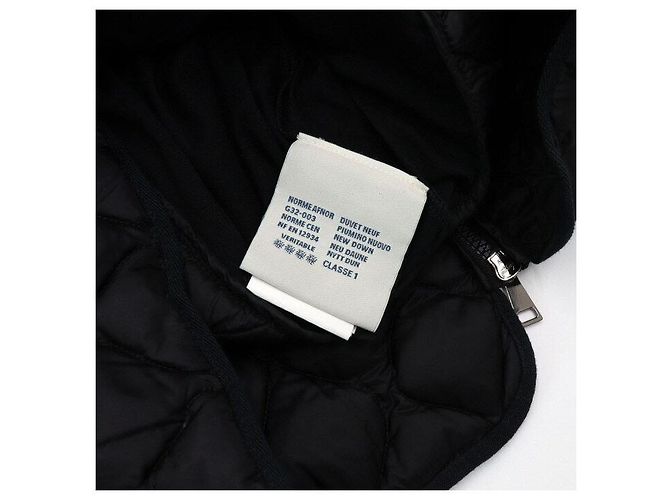 Moncler Schwarzes gestepptes Kleid für Damen mit Wollstrick-Set - Ansicht 10