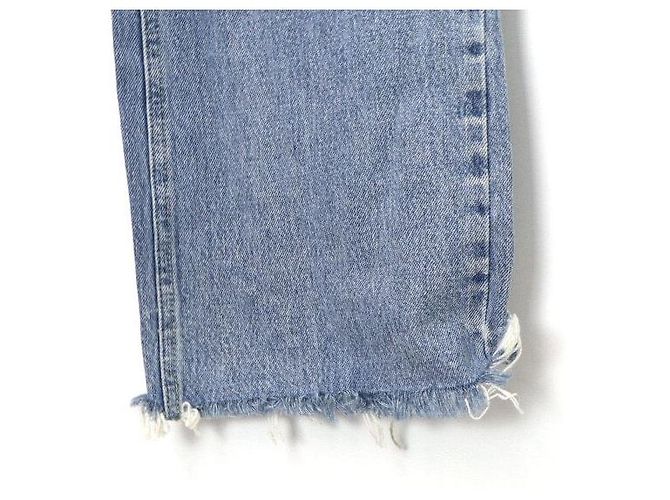 Miu Miu Wasched Denim Hose mit Gesäßtasche Blau - Ansicht 3