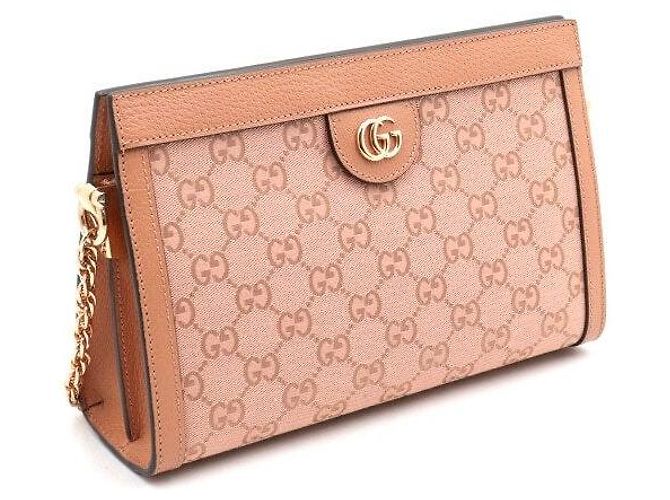 Gucci Borsa a tracolla e borsa a tracolla in jacquard Ophidia rosa - vista 3