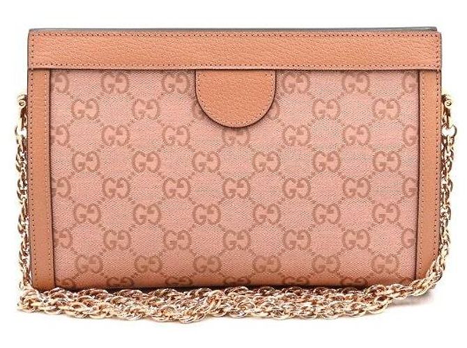 Gucci Borsa a tracolla e borsa a tracolla in jacquard Ophidia rosa - vista 4
