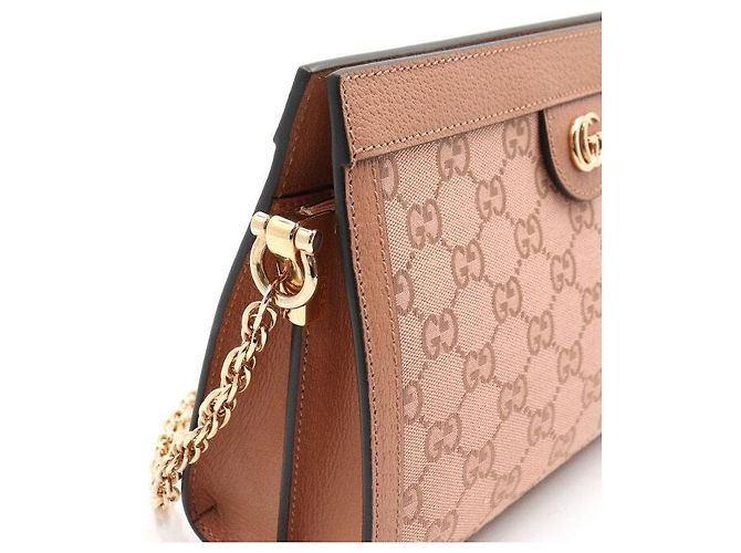 Gucci Borsa a tracolla e borsa a tracolla in jacquard Ophidia rosa - vista 8