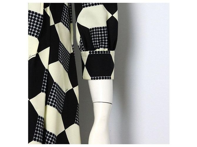Gucci Vestido de seda plisado con estampado óptico para mujer - vista 3