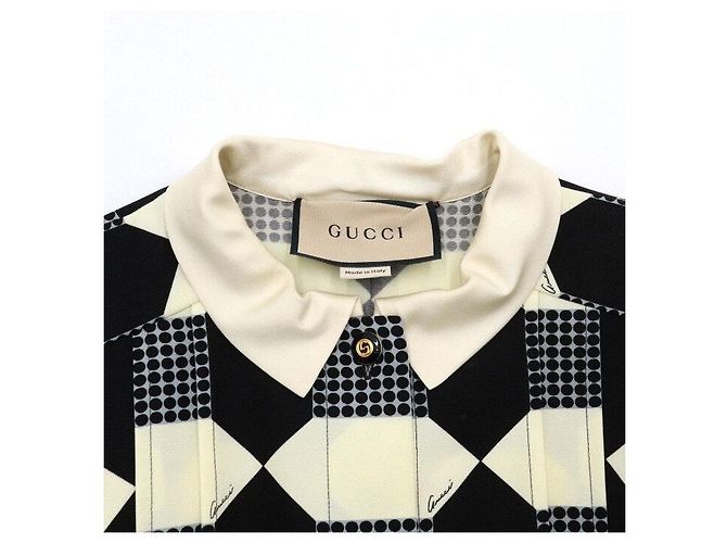 Gucci Vestido de seda plisado con estampado óptico para mujer - vista 5