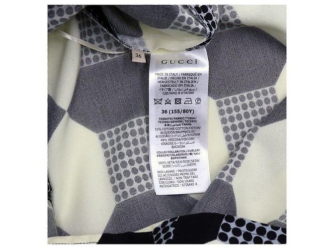 Gucci Vestido de seda plisado con estampado óptico para mujer - vista 6
