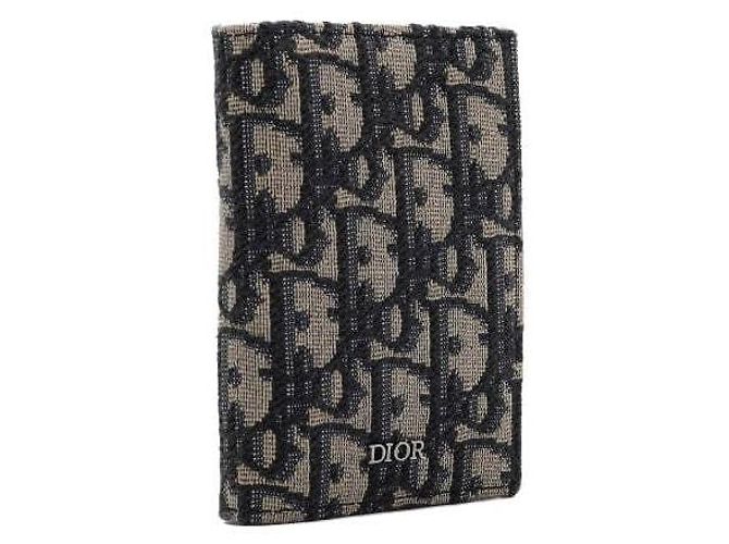 Dior Tarjetero vertical en jacquard Oblique Castaño - vista 4