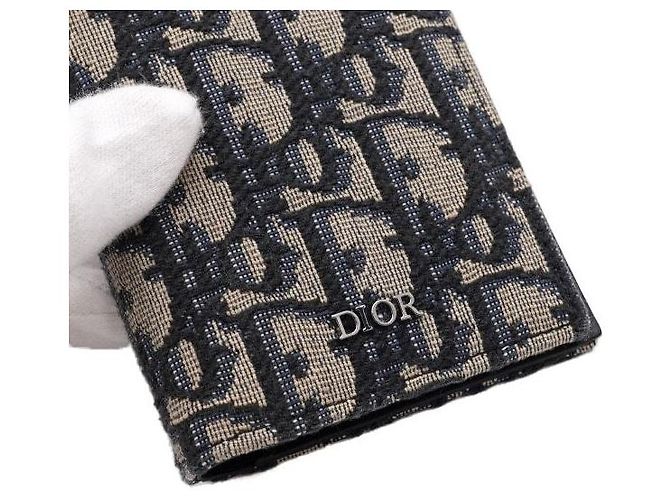 Dior Tarjetero vertical en jacquard Oblique Castaño - vista 5