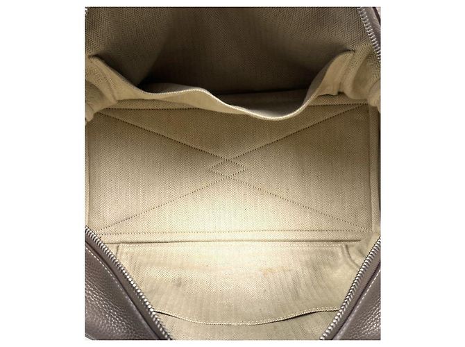 Hermès Borsa Tote Victoria II Etoupe con Timbro Marrone - vista 7