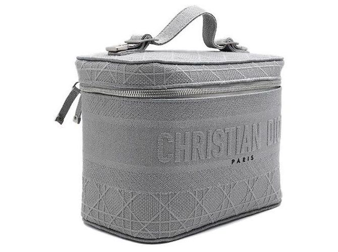 Dior Borsa tote vanity da viaggio cannage grigio chiaro - vista 3