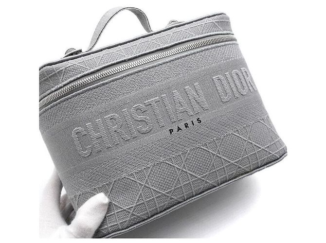 Dior Borsa tote vanity da viaggio cannage grigio chiaro - vista 9