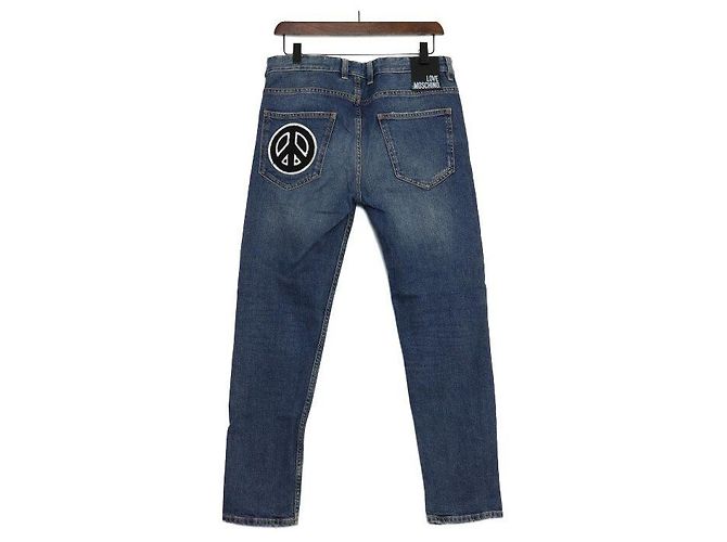 Moschino Dunkelblaue Baumwoll-Denim-Hose Jeans Damen - Ansicht 4