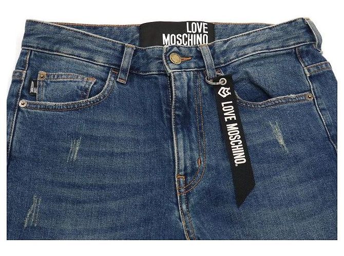 Moschino Dunkelblaue Baumwoll-Denim-Hose Jeans Damen - Ansicht 5