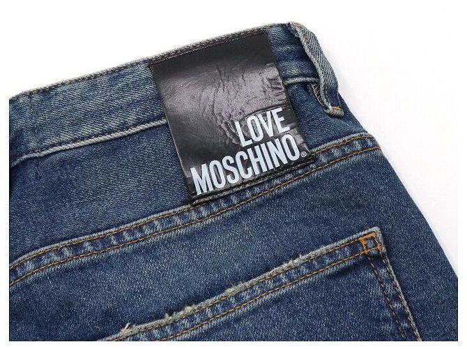 Moschino Dunkelblaue Baumwoll-Denim-Hose Jeans Damen - Ansicht 9