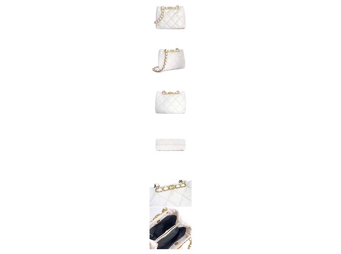 Chanel Piccola borsa shopping trapuntata bianca Bianco - vista 2