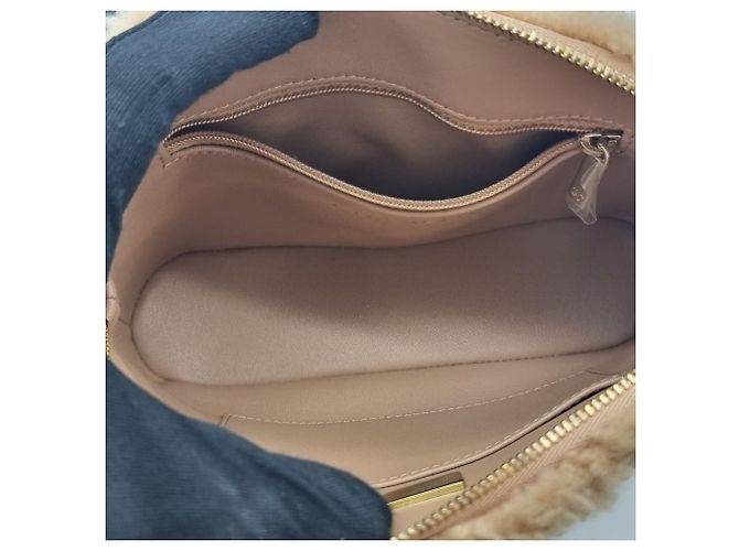 Chanel Steppender Shearling-Tote-Bag mit Kette Braun - Ansicht 11