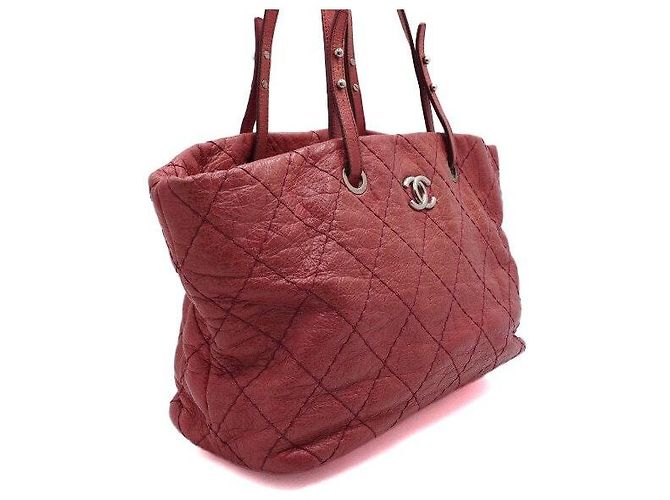 Chanel Borsa shopper a tracolla COCO On The Road da donna in pelle di vitello morbida Rosso - vista 3