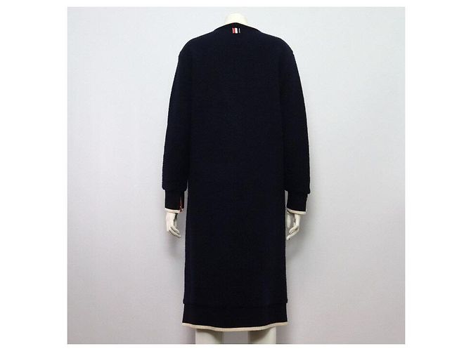 Thom Browne Langer Wollstrickjacke mit goldenen Knöpfen - Ansicht 4