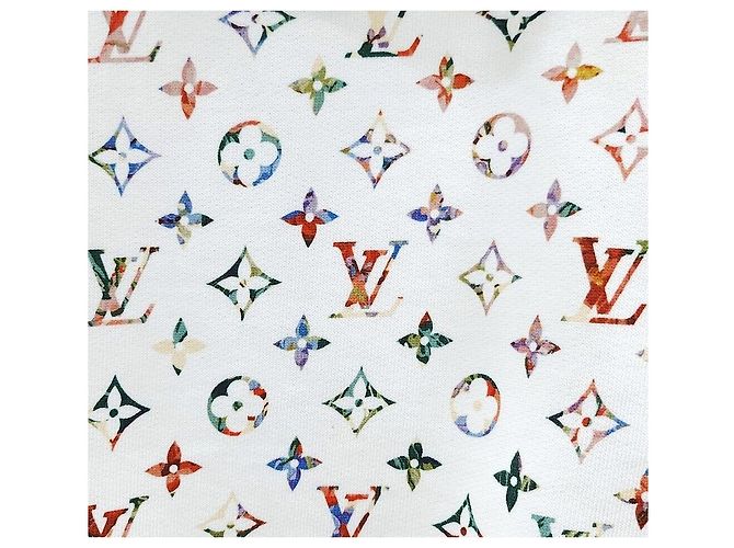 Louis Vuitton Kapuzenjacke mit Reißverschluss aus Monogramm-Baumwolle, mehrfarbig Silber - Ansicht 6