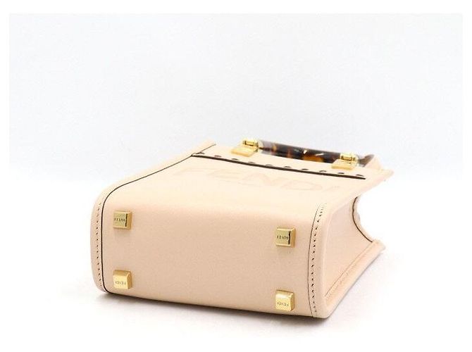 Fendi Mini borsa tote e borsa a tracolla Sunshine in pelle rosa - vista 5