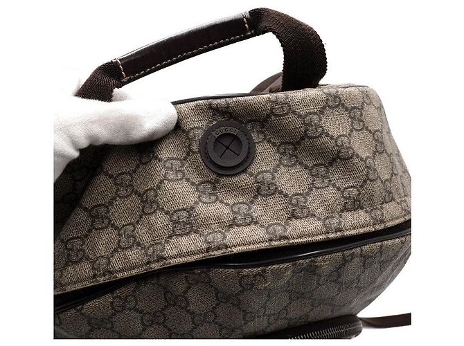 Gucci Mochila de lona con logotipo GG entrelazado - vista 11