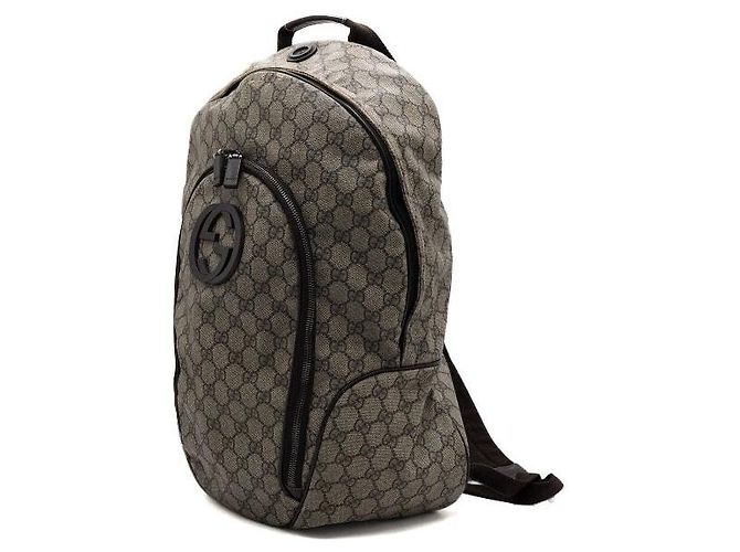 Gucci Mochila de lona con logotipo GG entrelazado - vista 2