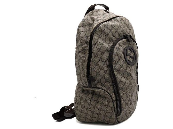 Gucci Mochila de lona con logotipo GG entrelazado - vista 3