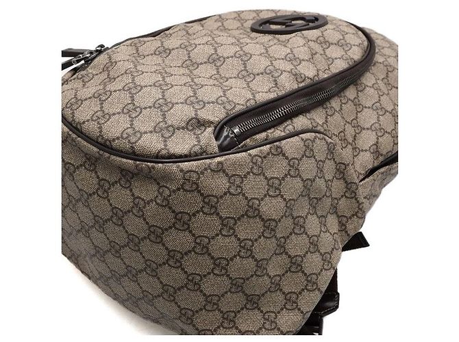 Gucci Mochila de lona con logotipo GG entrelazado - vista 8