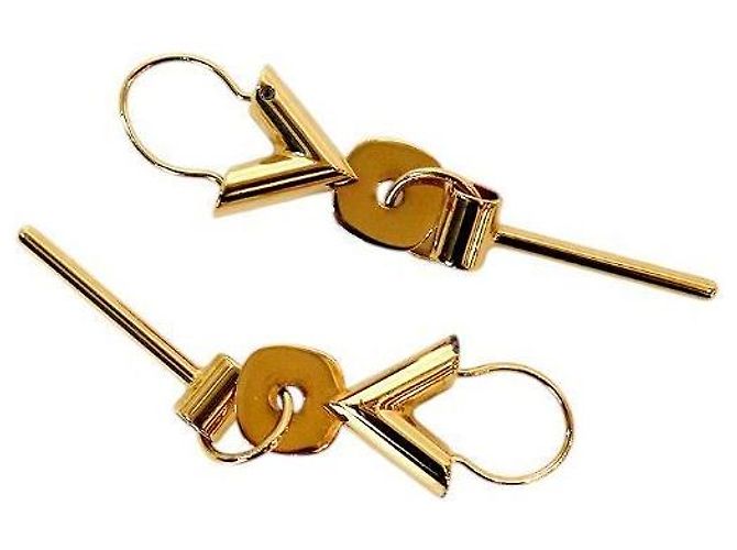 Louis Vuitton Orecchini a cerchio Essential in oro D'oro - vista 6