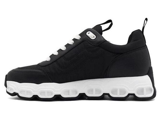 Hermès Sneakers Impulse da uomo in pelle di vitello e tessuto parachute nero - vista 4