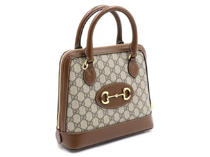 Horsebit 1955 Gucci Bolso pequeño de asa superior Horsebit Castaño - vista 3