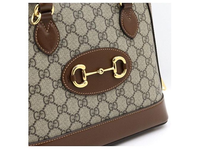 Horsebit 1955 Gucci Bolso pequeño de asa superior Horsebit Castaño - vista 4