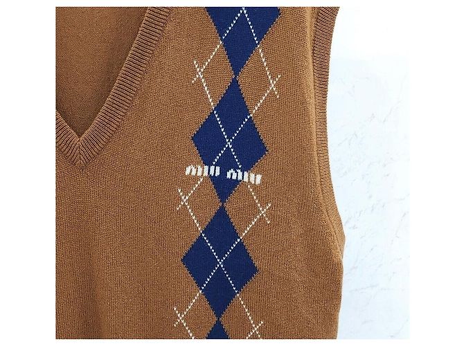 Miu Miu Strickweste aus Kaschmir mit Intarsienmuster - Ansicht 4