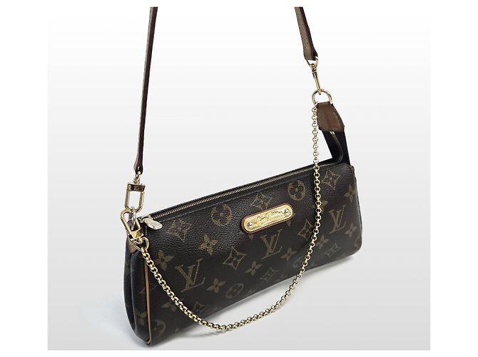 Louis Vuitton Clutch Crossbody Monogram Eva Marrone - vista 3