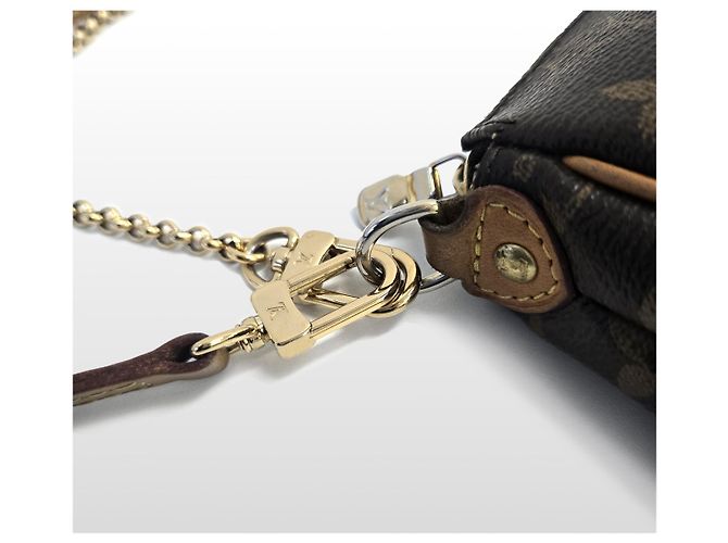Louis Vuitton Clutch Crossbody Monogram Eva Marrone - vista 4